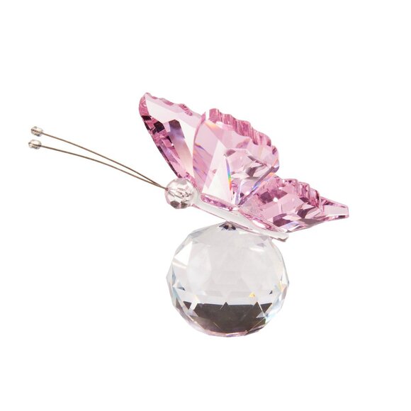 Small Decorative Crystal Butterfly 2" (Pink, Blue, or Clear) tchotchke Trinket - Picture 2 of 5